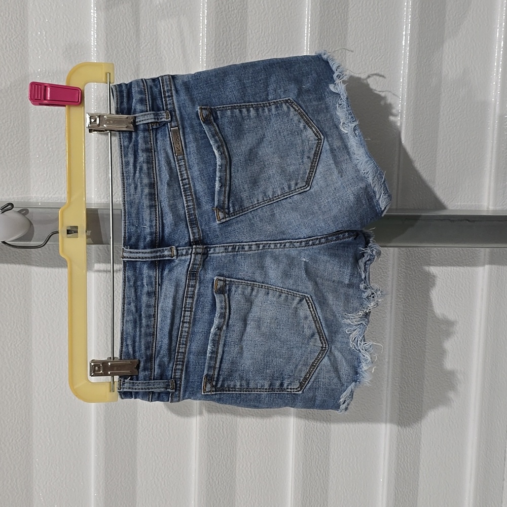 Kancan Denim Shorts Women's Small Blue Distressed - Picture 5 of 15